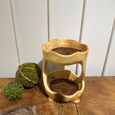 Two Step Wooden Storage Bowl (Fruits/ Flowers ) Design2 - AVRS FURNITURE